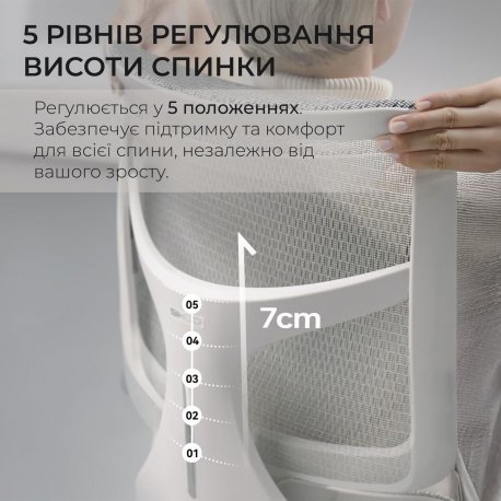 Офісне крісло Sihoo Doro S100 Mesh White (S100-M302)