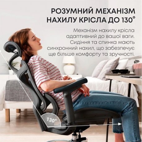 Офісне крісло Sihoo Doro C300L Mesh Black (DORO-C300L-A3-101)