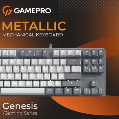 Клавиатура игровая GamePro Genesis Metallic MK110G Outemu Red Switch Gray (MK110G)