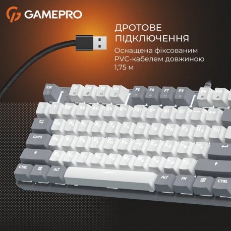 Клавиатура игровая GamePro Genesis Metallic MK110G Outemu Red Switch Gray (MK110G)