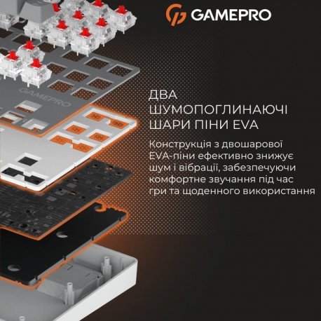 Клавиатура игровая GamePro Genesis Metallic MK110G Outemu Red Switch Gray (MK110G)