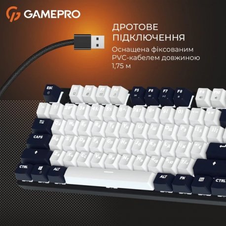 Клавиатура игровая GamePro Genesis Metallic MK110B Outemu Red Switch Black (MK110B)