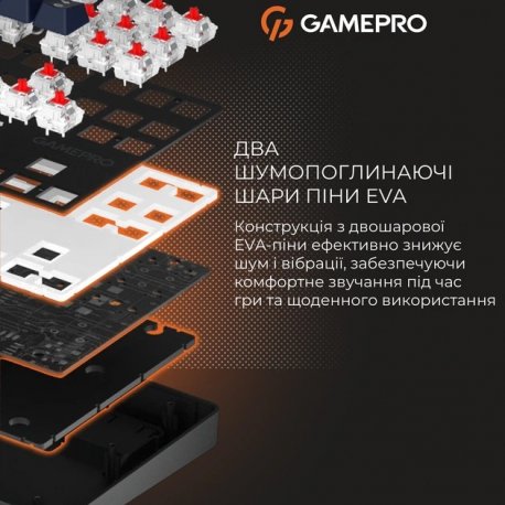 Клавіатура ігрова GamePro Genesis Metallic MK110B Outemu Red Switch Black (MK110B)