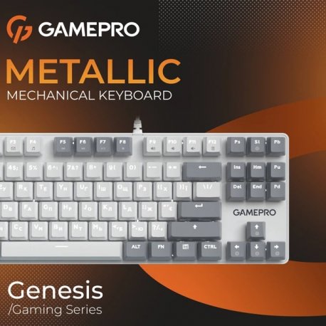 Клавиатура игровая GamePro Genesis Metallic MK110W Outemu Red Switch White (MK110W)