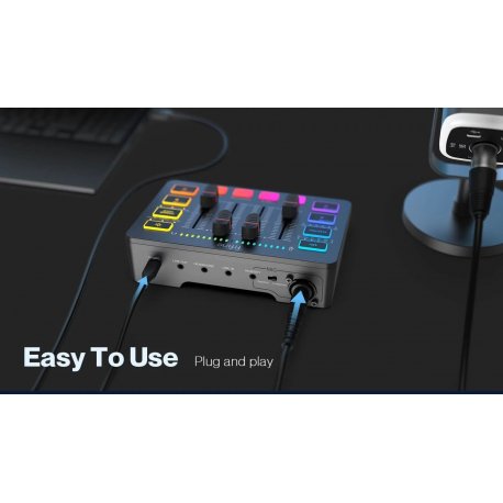 Микшерный пульт Fifine Sound Card Black (SC3)