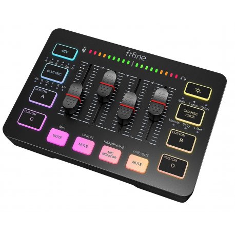 Мікшерний пульт Fifine Sound Card Black (SC3)