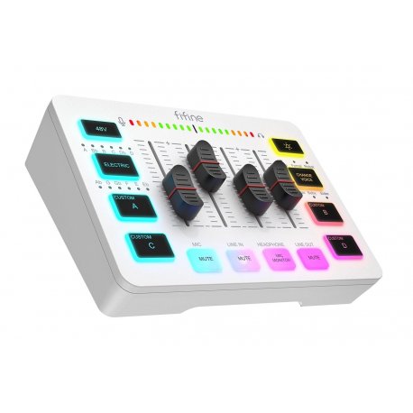 Микшерный пульт Fifine Sound Card White (SC3W)