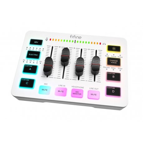 Мікшерний пульт Fifine Sound Card White (SC3W)