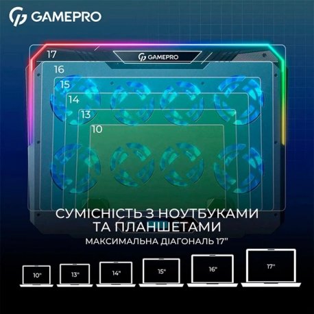 Підставка для ноутбука GamePro CP1040 Black (CP1040)