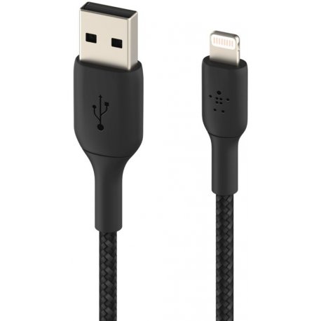 Кабель Belkin USB-A to Lightning (2m) Black (CAA002BT2MBK)