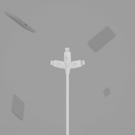 Кабель Belkin USB-A to Lightning (1m) White (CAA008BT1MWH)