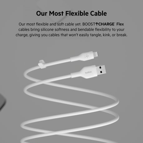 Кабель Belkin USB-A to Lightning (1m) White (CAA008BT1MWH)