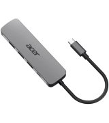 USB-хаб Acer 5in1 USB-C to 3xUSB-A3 Gray (HP.DSCAB.021)