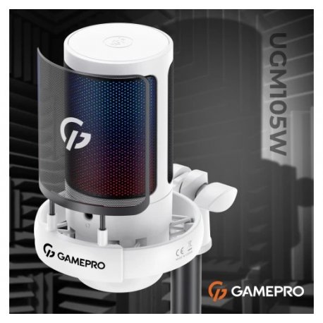 Микрофон конденсаторный GamePro UGM105W USB White (UGM105W)