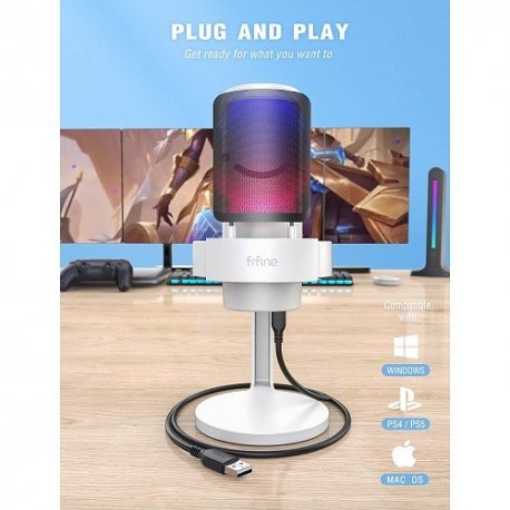 Мікрофон Fifine A8W USB White