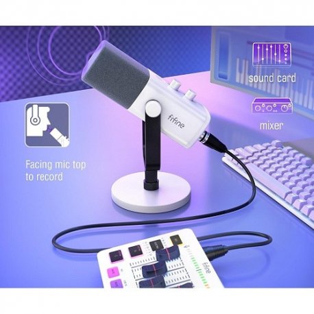 Мікрофон Fifine AM8W USB White