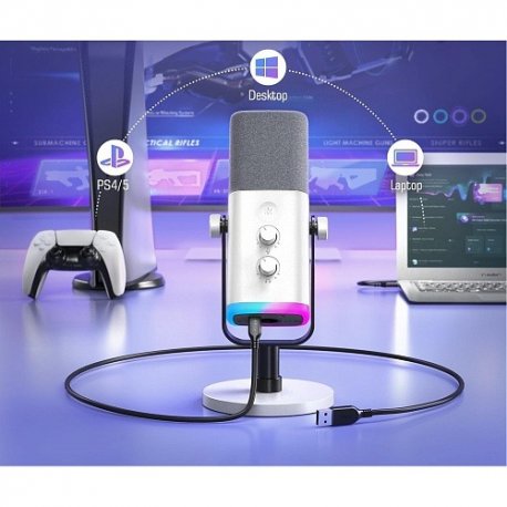 Мікрофон Fifine AM8W USB White