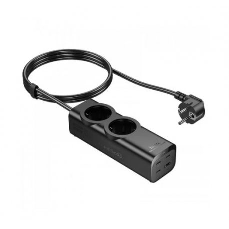 Сетевой фильтр Hoco NS10 67W (1USB/3Type-C/2xSocket) 2m Black