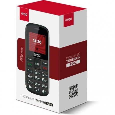 Мобільний телефон Ergo R202 Dual Sim Black
