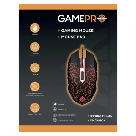 Комплект (миша+килимок) GamePro GS347 Combo 2in1 (GS347)