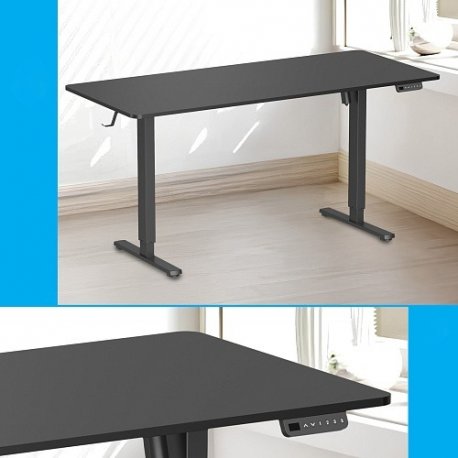 Комп'ютерний ігровий стіл з регулюванням висоти OfficePro ODE1670B Black (ODE1670B)