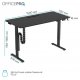 Компьютерный игровой стол с регулировкой высоты OfficePro ODE1575B Black (ODE1575B) Компьютерный игровой стол с регулировкой высоты OfficePro ODE1575B Black (ODE1575B)
