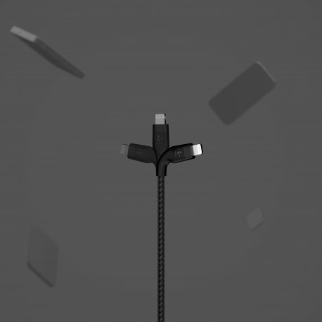 Кабель Belkin USB-C to Lightning (1m) Black (CAA011BT1MBK)