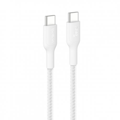 Кабель Belkin USB-C to USB-C 240W (1m) White (CAB025HQ1MWH)