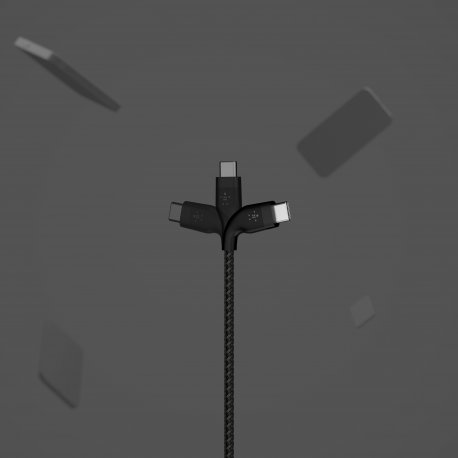 Кабель Belkin USB-C to USB-C 60W (1m) Black (CAB011BT1MBK)