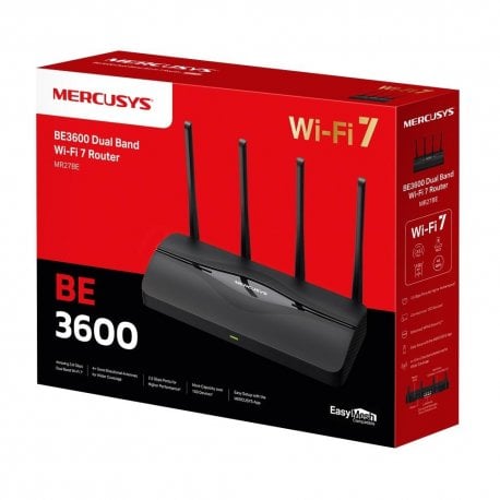Маршрутизатор (роутер) Mercusys MR27BE (Wi-Fi 7) Black (MR27BE)