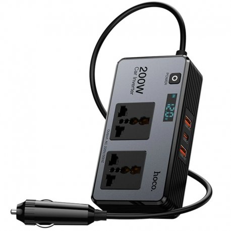 Автомобільний інвертор HOCO Z66 PD66W Black