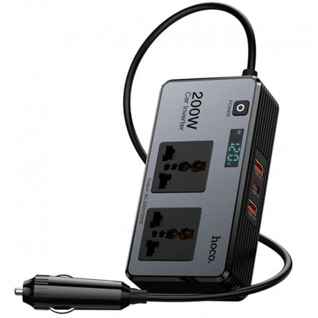 Автомобильный инвертор HOCO Z66 PD66W Black