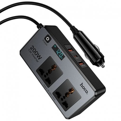 Автомобільний інвертор HOCO Z66 PD66W Black