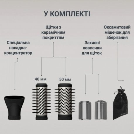 Фен-щетка Rowenta Brush Active Black (UB9530F0)