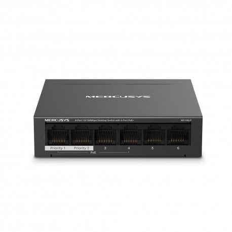 Комутатор Mercusys MS106LP 6xGE Black (MS106LP)