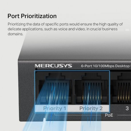 Коммутатор Mercusys MS106LP 6xGE Black (MS106LP)