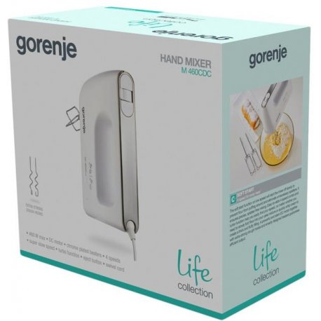 Міксер ручний Gorenje M 460 CDC White (LW-2213G1)