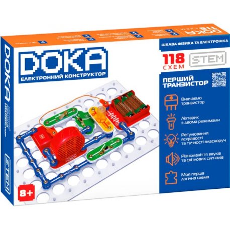 Конструктор электронный Doka 118 схем (D70701)