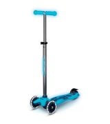 Триколісний самокат Micro Maxi Deluxe Glow LED до 50 кг Crystal Blue (MMD366)