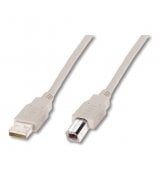 Кабель для принтера Digitus USB 2.0 AM/BM 1.8m Beige (AK-300102-018-E)