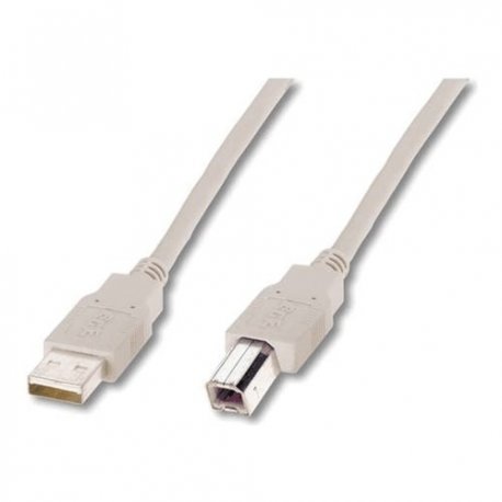 Кабель для принтера Digitus USB 2.0 AM/BM 1.8m Beige (AK-300102-018-E)