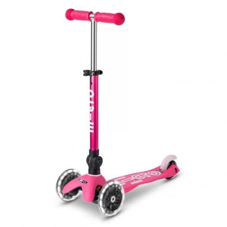 Триколісний самокат Micro Mini Deluxe Foldable LED до 50 кг Pink (MMD197)