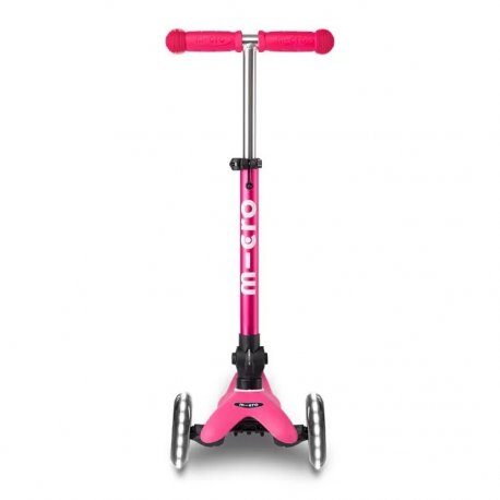 Трехколесный самокат Micro Mini Deluxe Foldable LED до 50 кг Pink (MMD197)