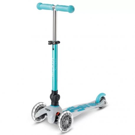 Триколісний самокат Micro Mini Deluxe Foldable Orion Glow LED до 50 кг Blue (MMD374)