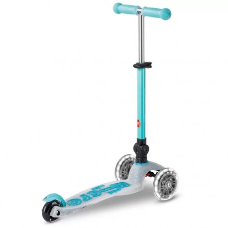 Триколісний самокат Micro Mini Deluxe Foldable Orion Glow LED до 50 кг Blue (MMD374)