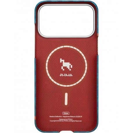 Чохол Pitaka Ultra-Slim Happiness Rides PitaTap для iPhone 17 Pro Max Indigo (HR1702PM)