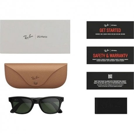 Смарт-очки Ray-Ban Meta Wayfarer Gen 2 Matte Black Frame Transitions Graphite Green Lenses (RW4012 601/1M 53-22)