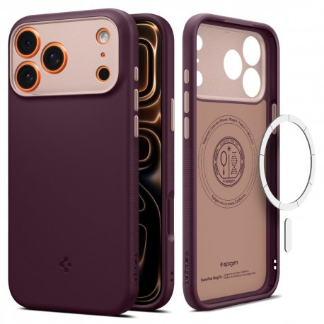Чохол Spigen Nano Pop MagFit для Apple iPhone 17 Pro Max Burgundy Bean (ACS10261)