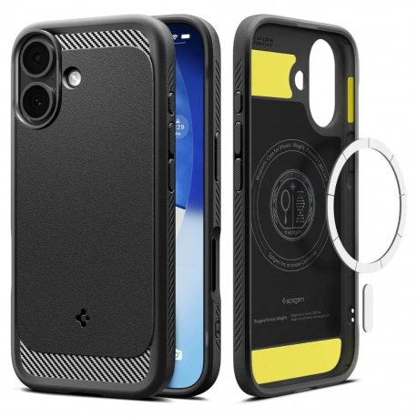 Чохол Spigen Rugged Armor MagFit для iPhone 17 Matte Black (ACS10367)