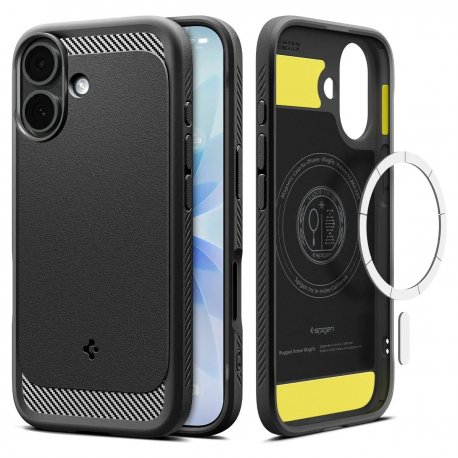 Чехол Spigen Rugged Armor MagFit для iPhone 17 Matte Black (ACS10367)